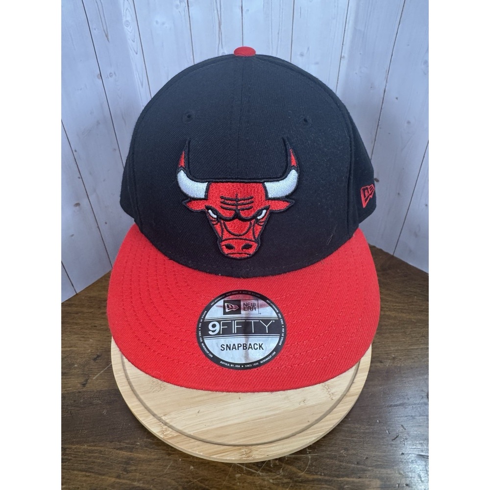 Chicago‎ Bulls 9FIFTY NBA Adjustable Snapback New Era Cap - Red - Black - Euc